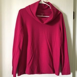 Lands' End cowlneck jersey long sleeve shirt. Size S (6-8)